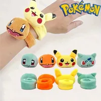 Pokemon Series Plush Wristband Bracelet Anime Figure Pikachu Bulbasaur Cute Soft Stuffed Toys Children Partys Supplies Gifts