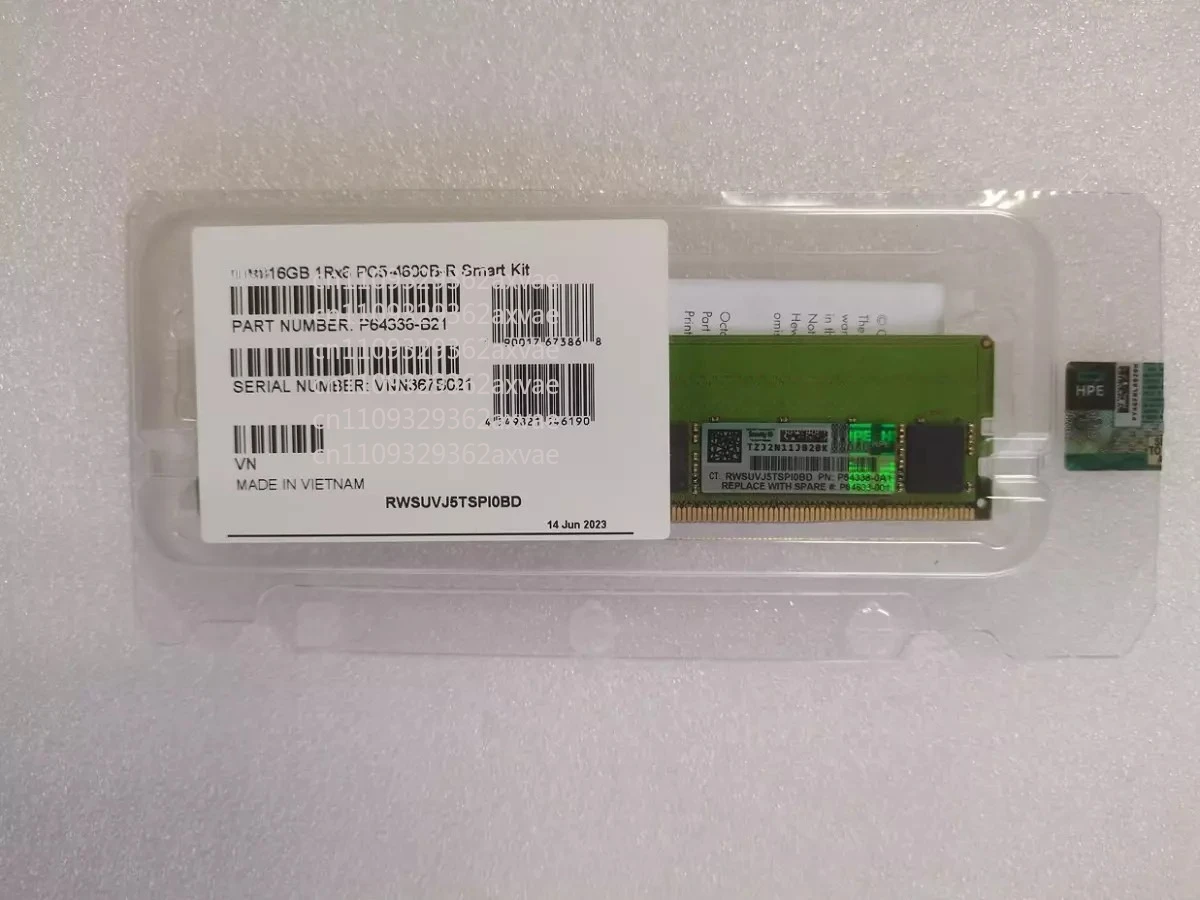1PC FOR P64336-B21 P64338-0A1 HPE 16GB 1Rx8 DDR5 PC5-4800 UDIMM ECC Gen11 DL20 Memory