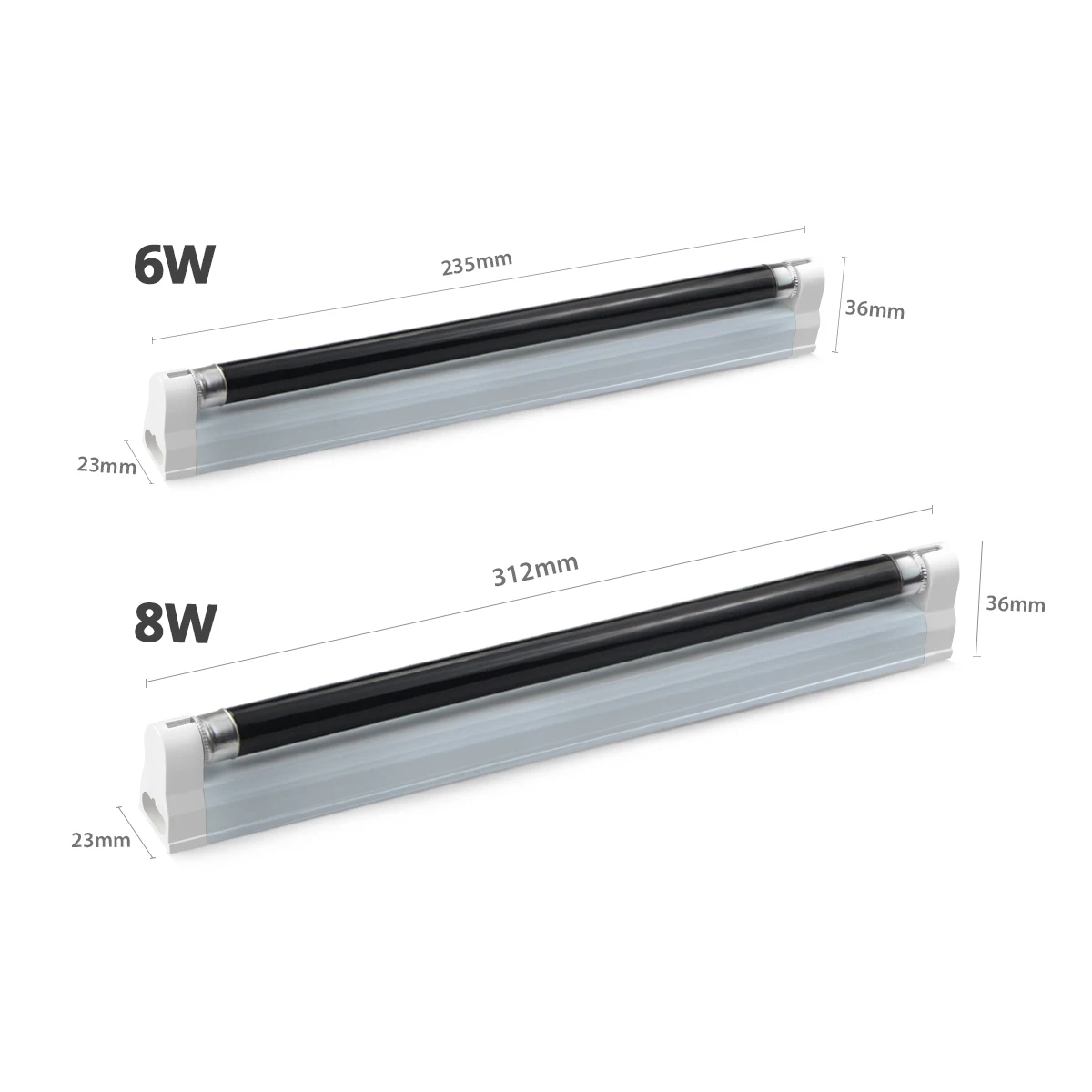 220V 110V 6W 8W Ultraviolet Lamp UV Black Light Blue Quartz Lamp T5 Tube Blacklight UVA Fluorescent Party Cosmetic Money Detect