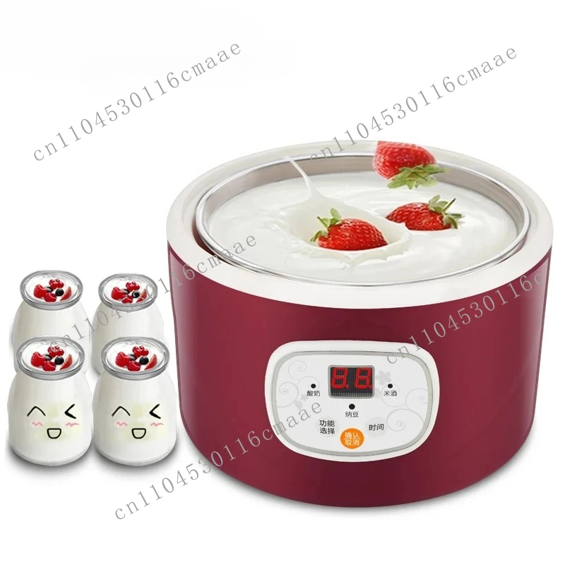 

Automatic Electric Yogurt Maker Stainless Steel Container Rice Wine Fermenter Leben Buttermilk Sour Milk Machine Yogurt Cups 1L