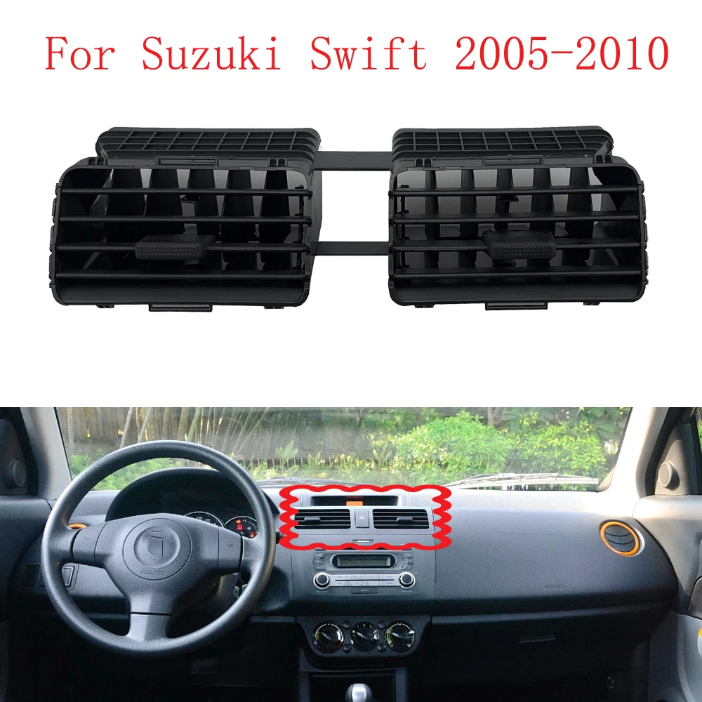 

HUIYAN 73610-77J00-000 Выходная решетка для кондиционера, переключатель выхода холодного и теплого воздуха для Suzuki Swift 2005-2010, центральная вентиляционная крышка