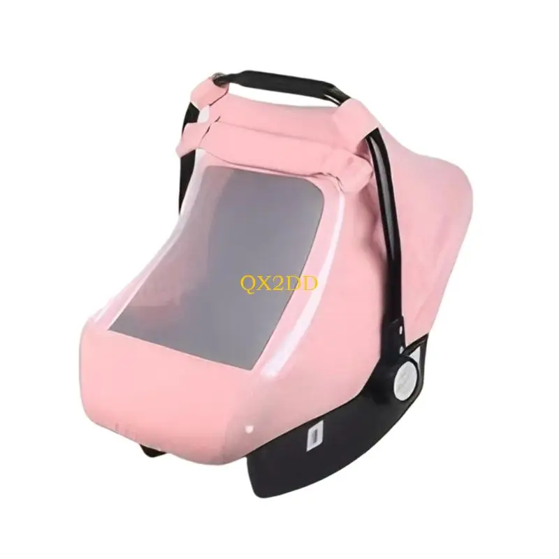 QX2D Windproof Carrying Basket Sleeve with Soft Breathable Window for Infants Cotton Shopping Cart Cover Protector Case