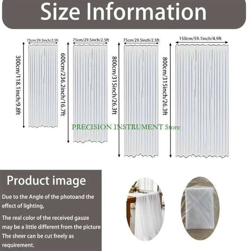 Breathable Sheer Curtains Drape Shade for Bedroom Living Room for Birthday 37JD