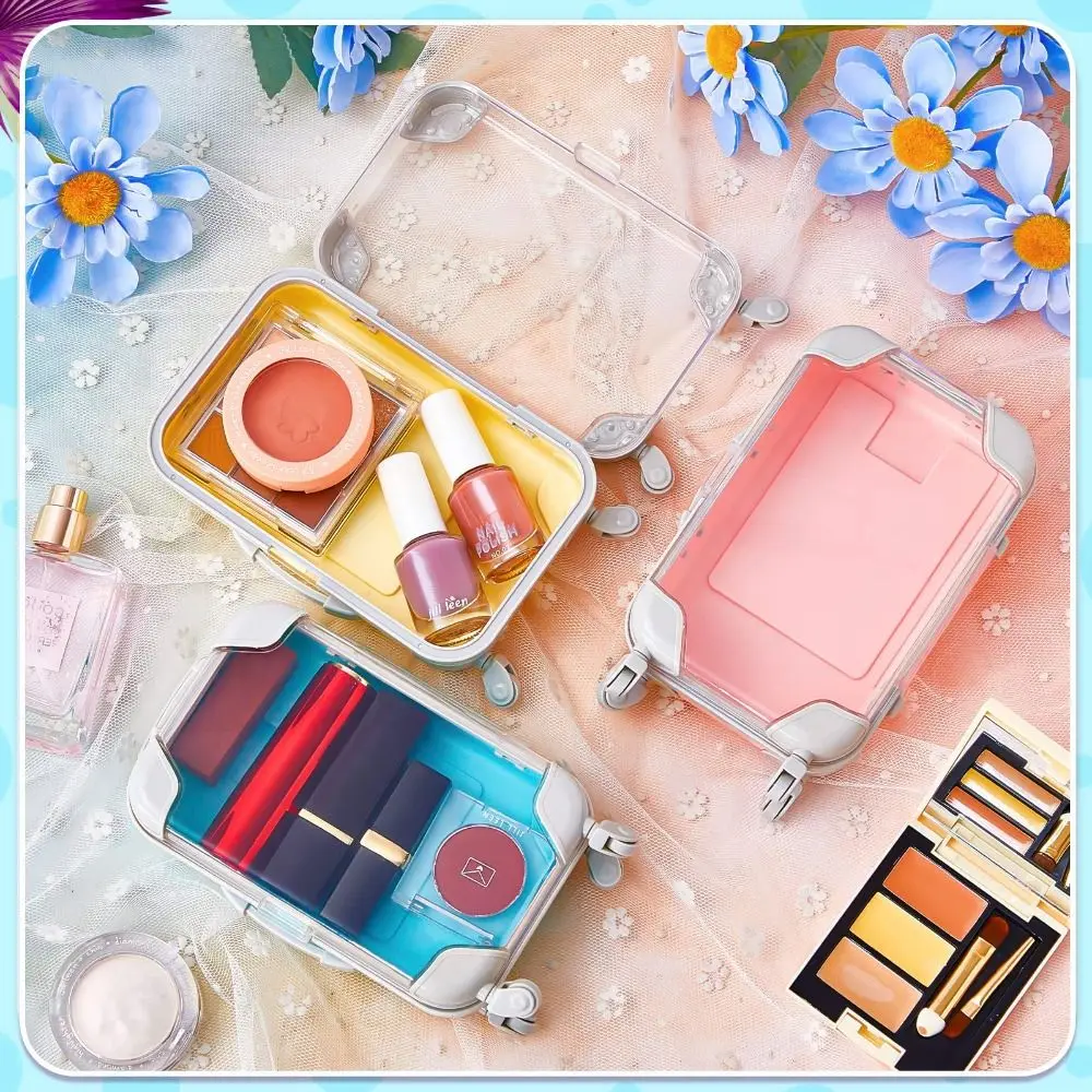 Miniature Mini Suitcase Candy Box Simulation Trolley Case Storage Accessories False Eyelashes Packaging Boxs Portable