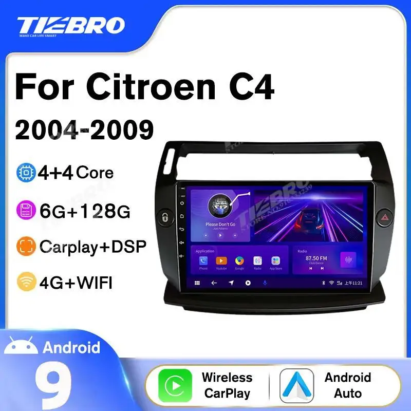 

Автомагнитола 2DIN на Android 10 для Citroen C4 C-Triumph C-four 2004-2009, GPS-навигация, стерео, мультимедийный видеоплеер, Авторадио