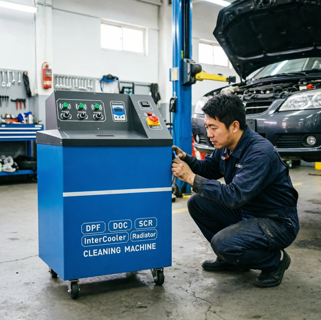 DPF Wash Machine Self-circulating Water System Water Saving Deep Flush Blocked Diesel Particulate Filter Garage Equipment