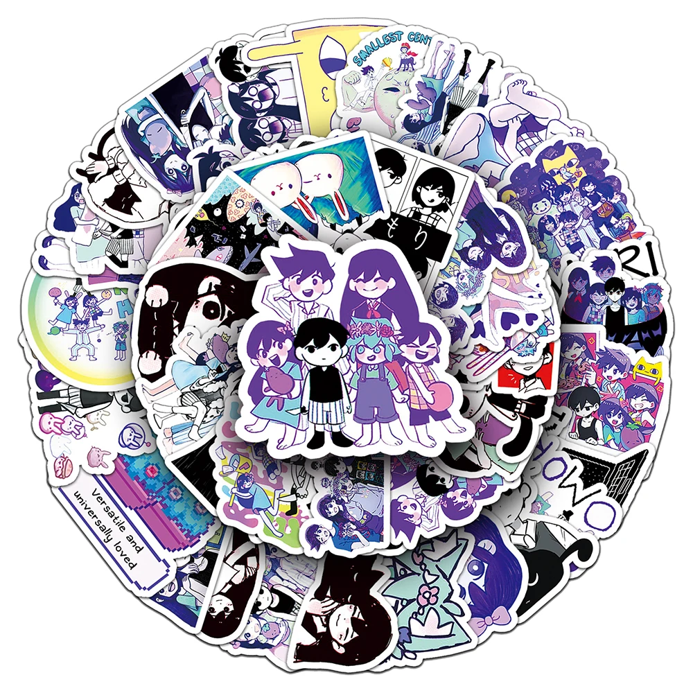 10/30/50 Stück Anime Omori Game Graffiti-Aufkleber Niedliche Sunny Aubrey Cartoon-Sticker für Skateboard, Handy, Gepäck, Dekoration, Spielzeug