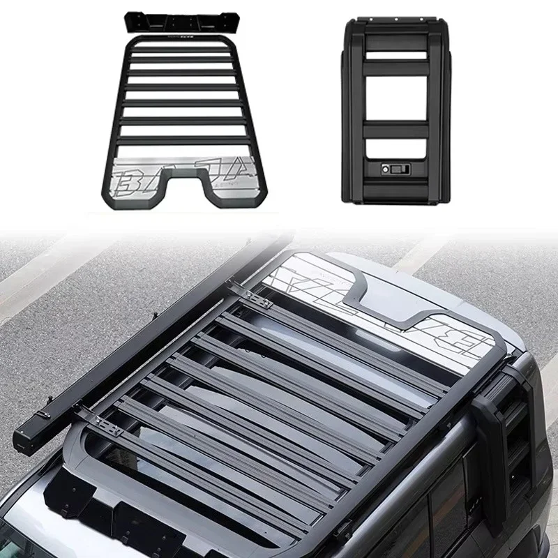 

New Design 2-Piece Set Aluminum Alloy Retractable Side Ladder Roof Platform for Byd Leopard 5 Accessories
