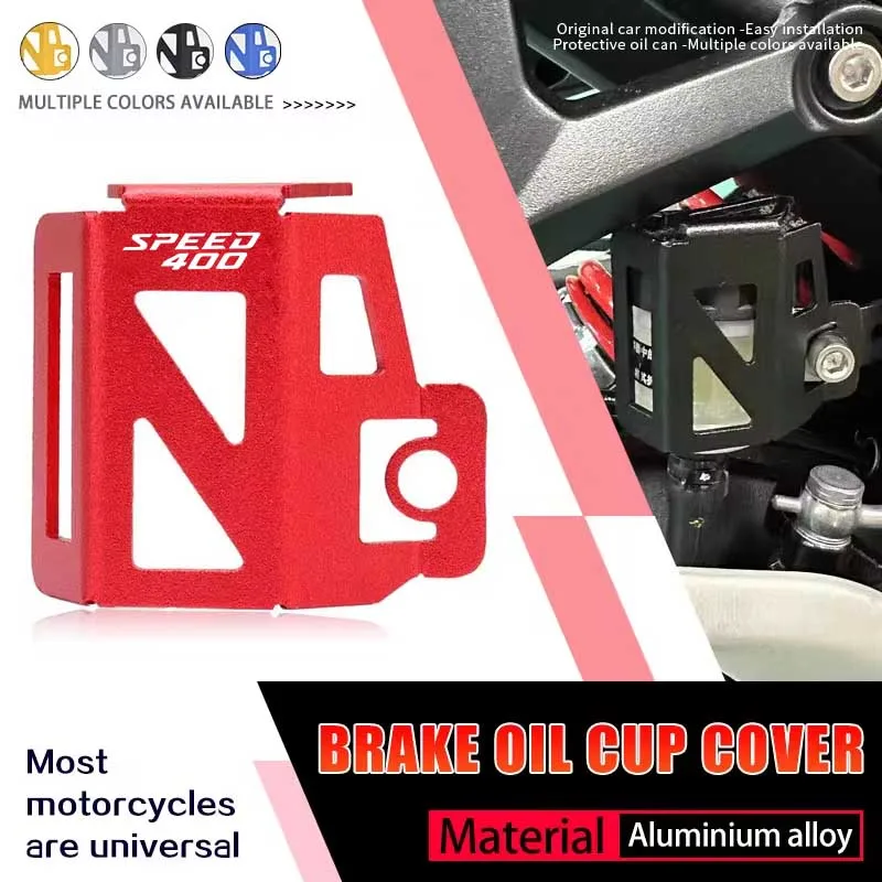 Motorcycle Rear Fluid Reservoir Cover Rear Brake Fuel Tank Oil Cup Guard For Speed 400