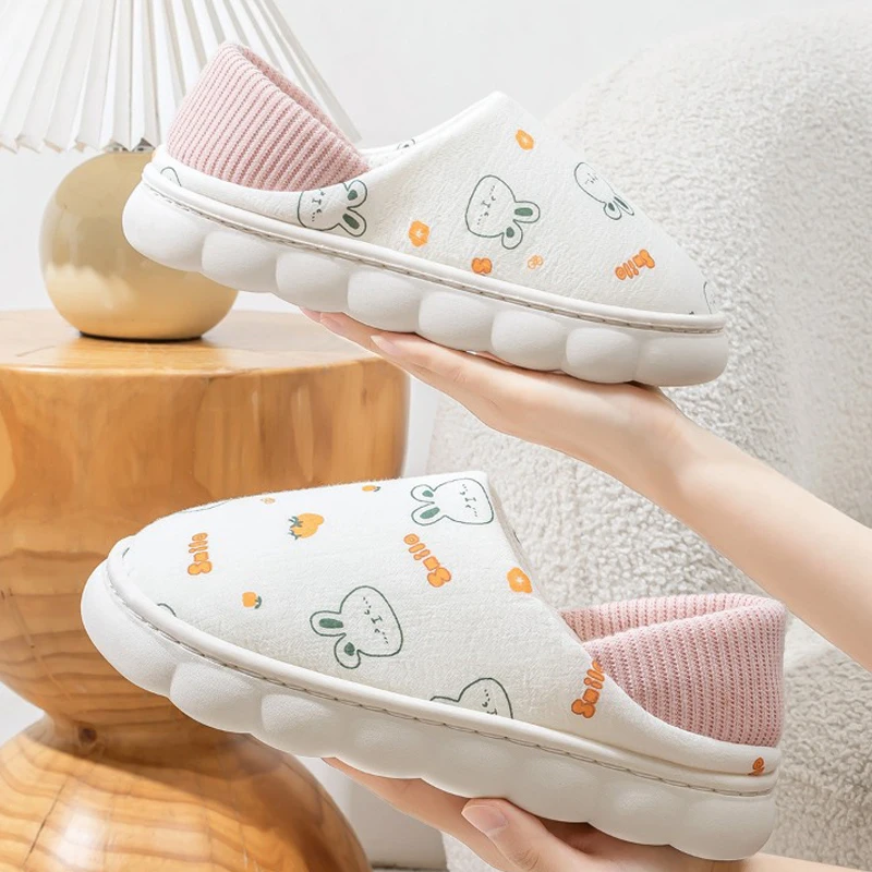 Домашние тапочки, женские домашние ленивые женские домашние туфли для беременных, шлепанцы на плоской подошве, женские легкие удобные зимние теплые с принтом медведя