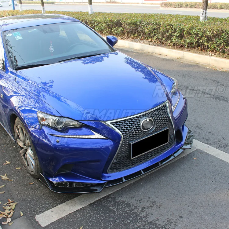 For Lexus IS 2015-2016 Body Kit LEX IS Front Bumper Splitter Spoiler Bumper Cover Glossy Black Style Diffuser Car Accessories
