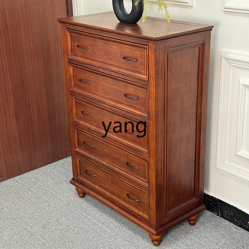 LH American solid wood double door four side cabinet storage bedroom chest