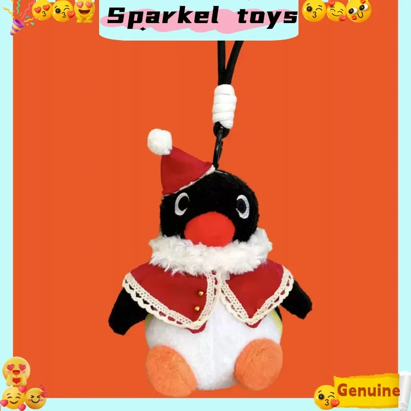 

Новые подвески для сумок Pingu, милые рождественские лыжные брелки, игрушки, плюшевые маленькие куклы-пингвины, подвеска на рюкзак, подарки