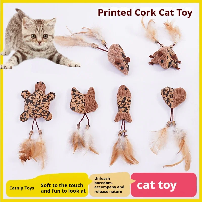 

Cat ToysMutian PolygonumSelf-hearing Boredom Catnip Feather Teaser Cat Stick Bite-resistant Teething Pet Supplies Cat Toys