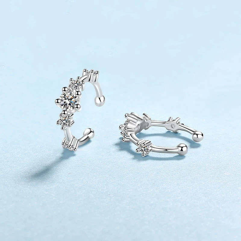 الزفاف غرامة مجوهرات PT950 البلاتين أقراط مشبكية النساء المشاركة 0.64CT مويسانيتي الماس صديقة هدية عيد ميلاد ابنة