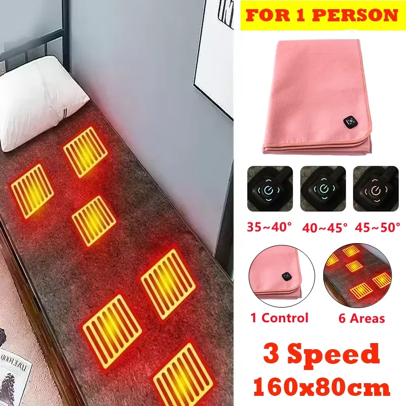 Elektrische Decke 5V USB Heizung Beheizte Decke Matratze Thermostat Elektrische Heizdecke Winter Körper Wärmer Camping Outdoor – Detail 5