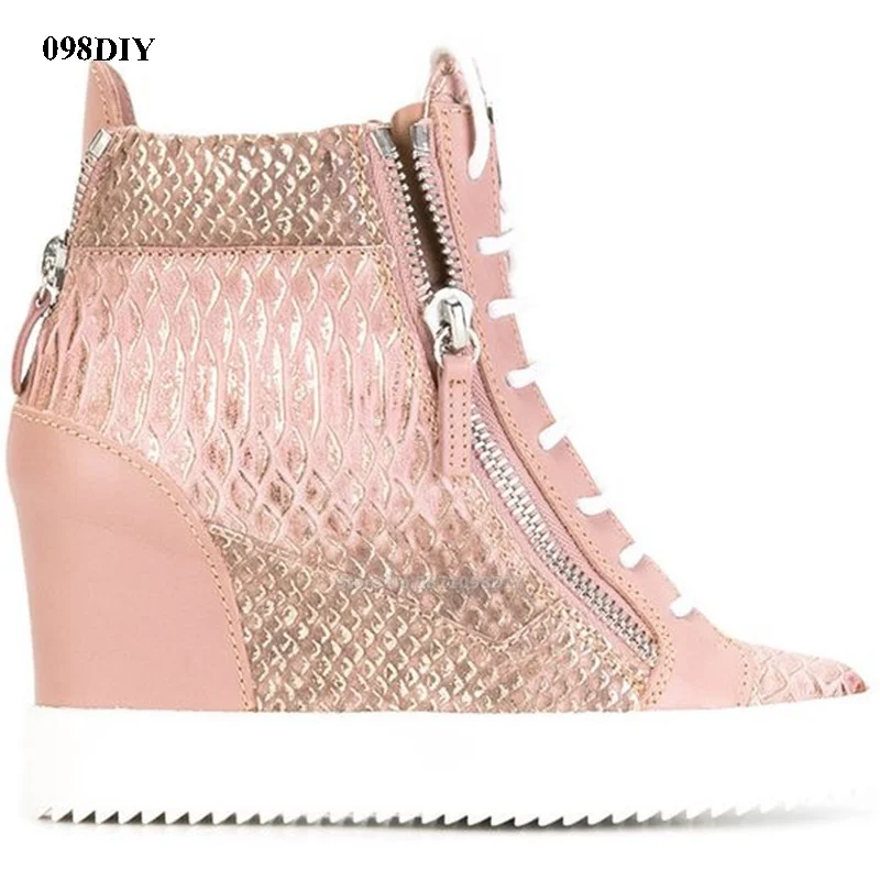 

Hidden Wedge Sneakers Heeled Platform Lace Up Height Increasing Casual Shoes Luxury Zapatos Mujer Casual Shoes Women Wedges