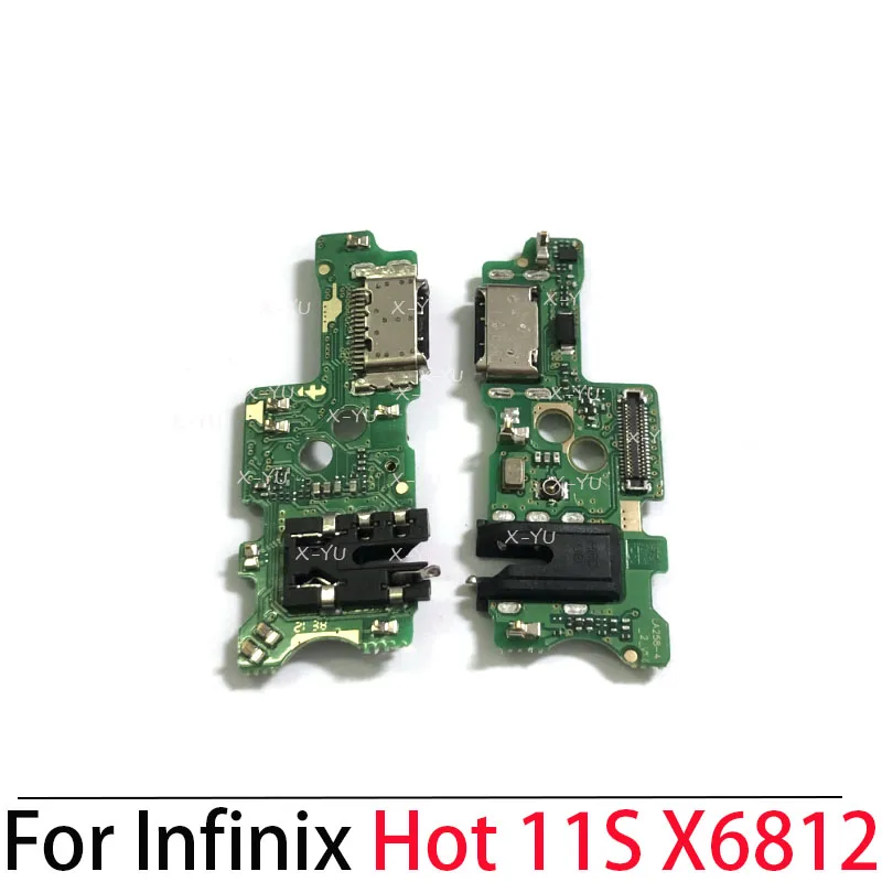 For Infinix Hot 11S 11 Play 2022 X675 X662 X6812 USB Charging Board Dock Port Flex Cable Repair Parts