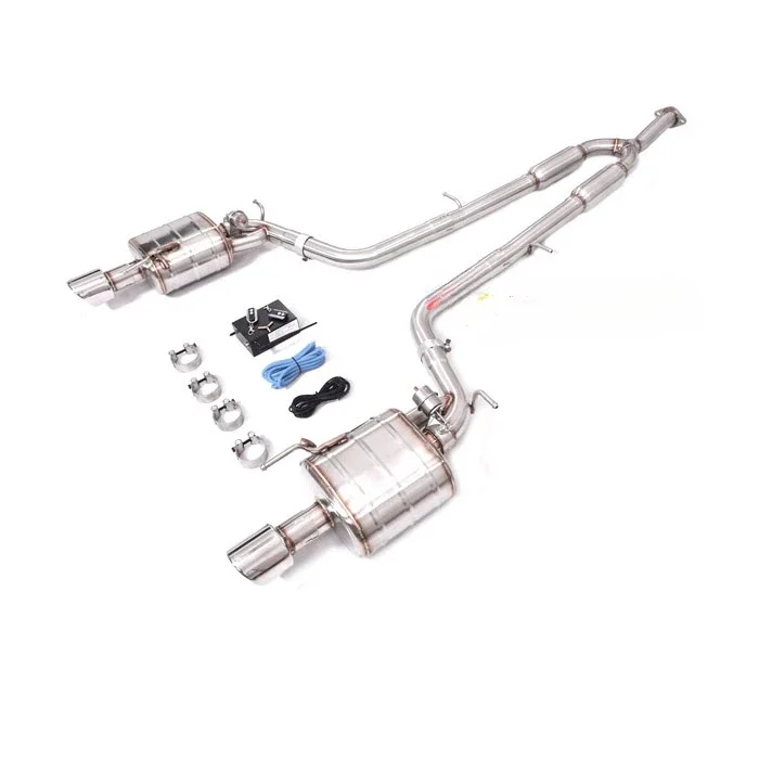 Exhaust System For Infiniti G37 Electric Exhaust Valve Catback With Quad Double Tip