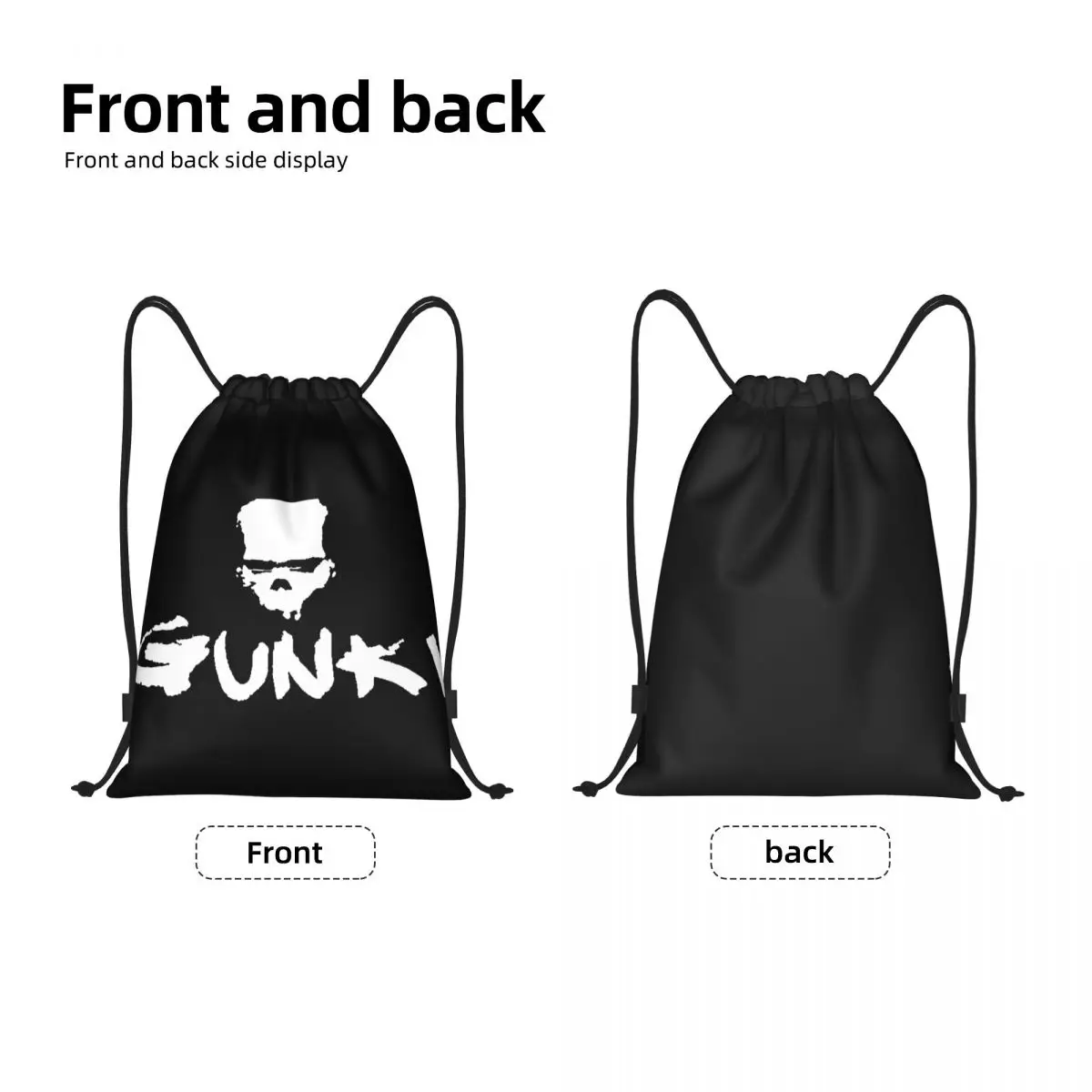 Gunkis Fishing Rod Drawstring Bags Men Women Foldable Sports Gym Sackpack Fish Training Backpacks