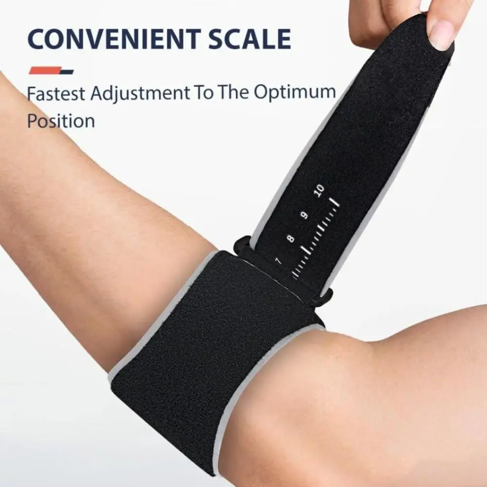 Compression Tennis Elbow Strap Elbow Protection Breathable Support Adjustable Elbow Brace Forearm Daily Exercise Elbow Pads view 5