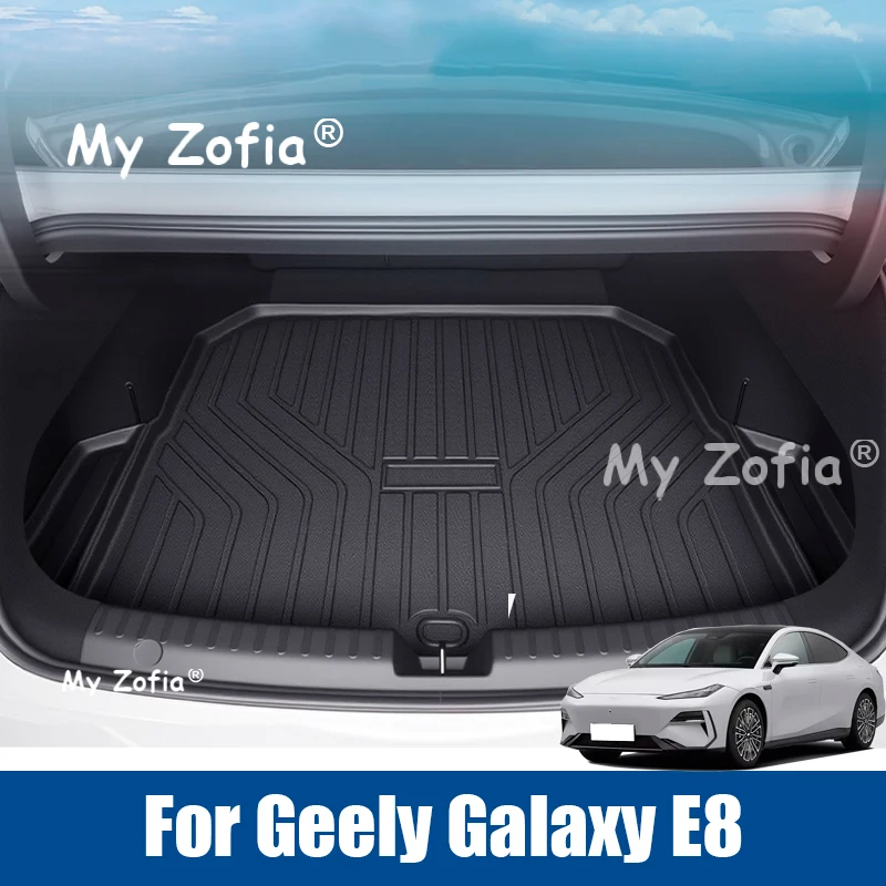 

For Geely Galaxy E8 2025 2026 TPE 3D Car Rear Trunk Floor Mat Cargo Liner Pad Waterproof All Weather Storage Pad Accessories