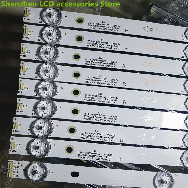 FOR JS-D-JP55DM-A51EC JS-D-JP55DM-B51EC 55DM1000300MA-1BINFHD  6V LED backlight strip 100%NEW