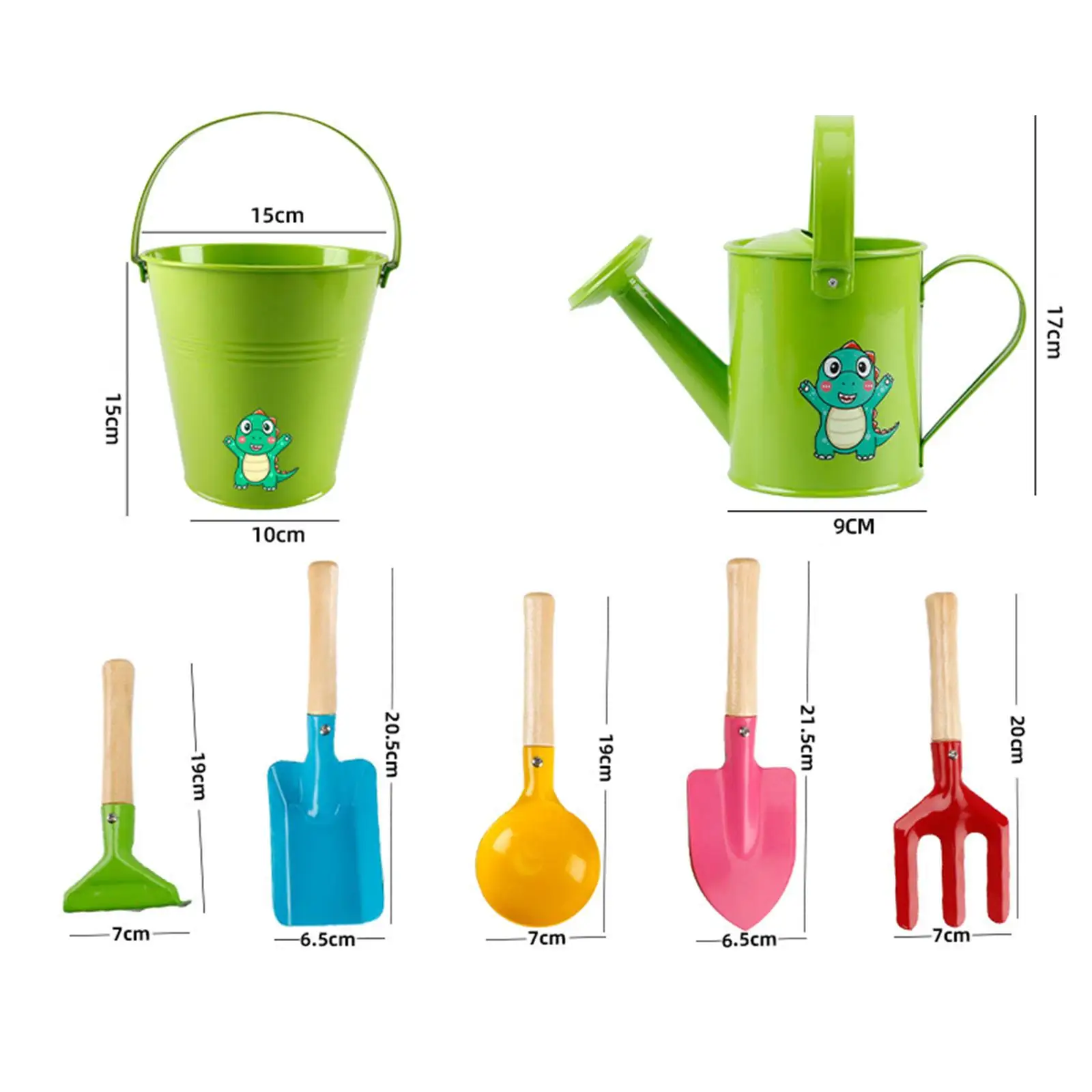 7x Beach Sand Toy with Beach Bucket, Shovels, Rakes Kids Travel Sand Toys Sand Castle Sandbox Toys Sand Sculpture and Maker Toy