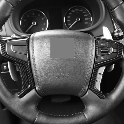 Imagen 2 del producto Cubierta de reposabrazos de fibra de carbono, embellecedor de Panel de interruptor para puerta y ventana, para Mitsubishi Pajero Sport QF 2020 2021 2022