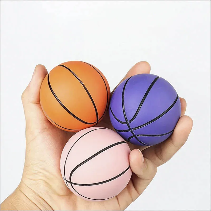 Pallacanestro/tennis in gomma extra alta rimbalzante da 6 cm, mini palla rimbalzante cava antistress, piccolo regalo per bambini