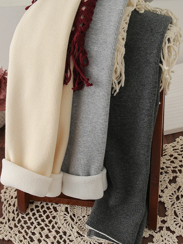 

Girls Fce Lined Sl Long Trousers Winter Faionable Baby Girls Warm Versatile Butt Lifting High Waist Pants