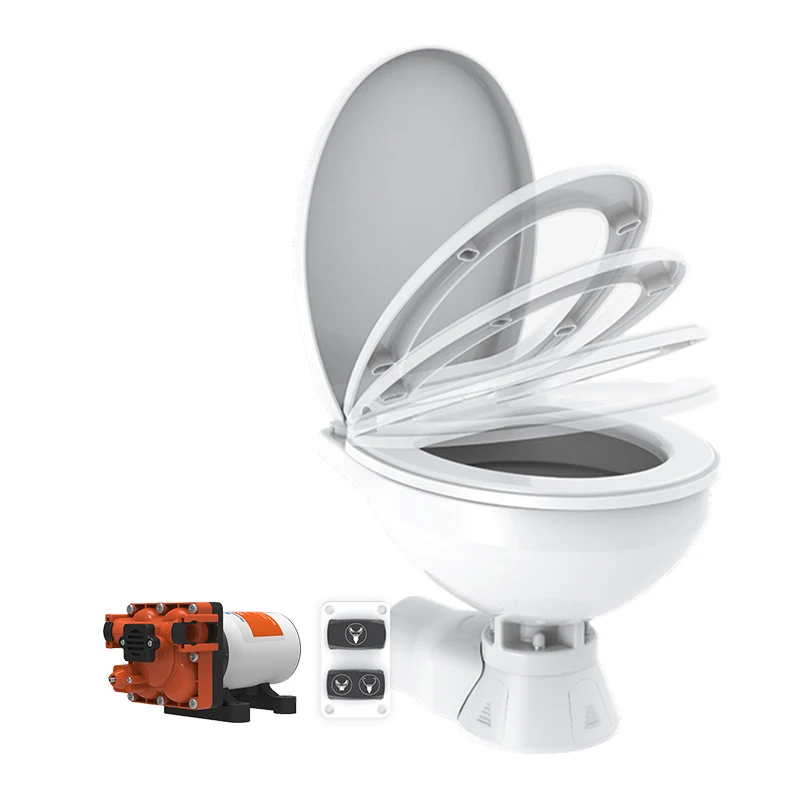 

SEAFLO 12v Marine Toilet One Piece Macerator Pump Toilet Electric Conversion Marine Toilet for Yachts