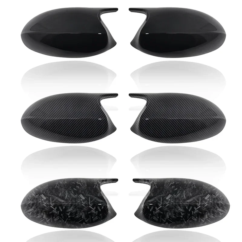 1pair For BMW 1 3 series E87 E81 E82 E90 E91 E92 E93 Rear View Side Case Trim ABS Carbon Fiber Style Car Rearview Mirror Cover