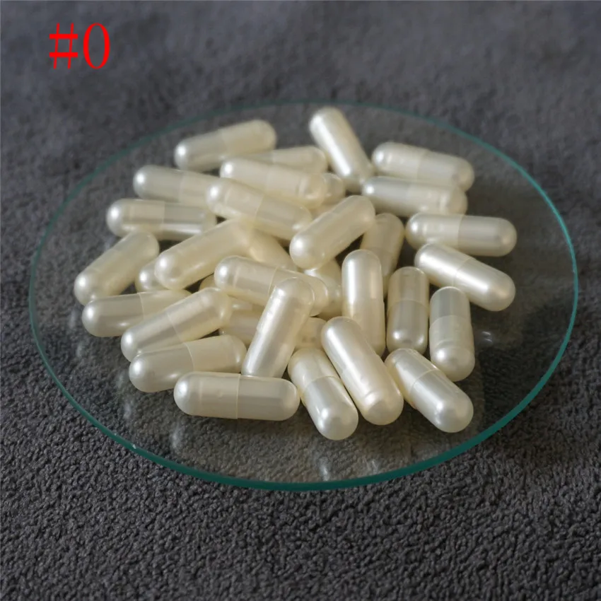 

1000~10000pcs 0# Pearl White High Quality Capsules Hollow Gelatin Capsules Empty Capsules Remark Joined or Separated