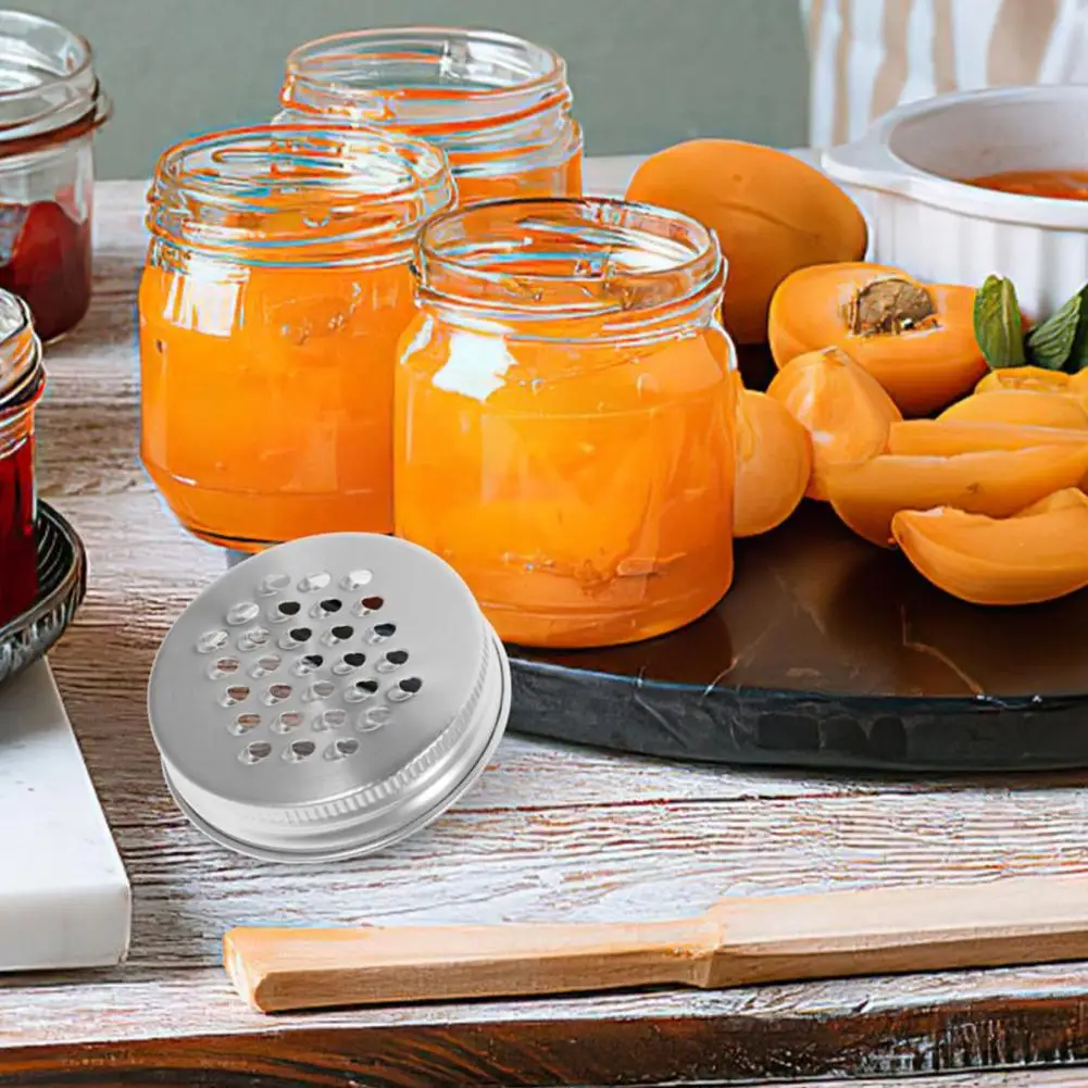 

Smooth Surface Grater Lid Stainless Steel Mason Jar Grater Lid Set Food Grade Shredder Covers for 70mm Graters Smooth for Mason