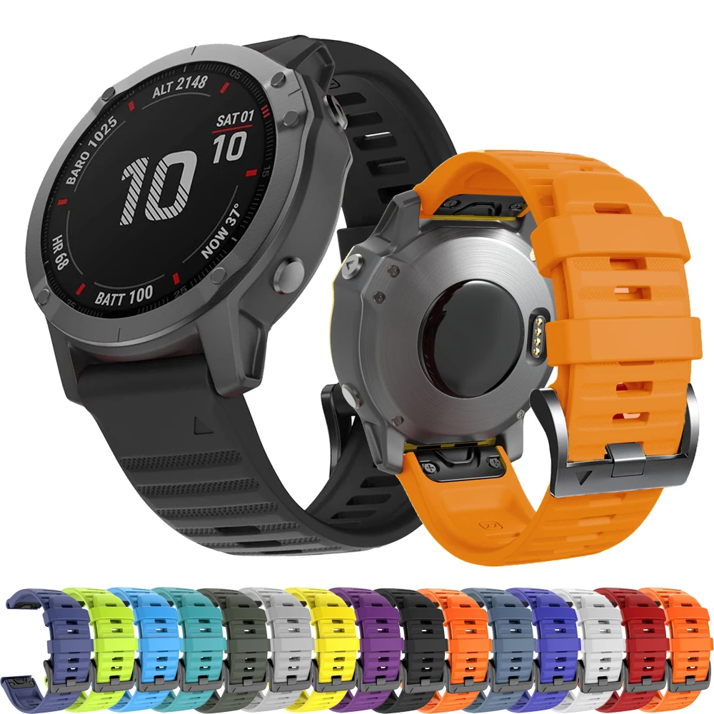 Sport Breathable Strap For Garmin Official Fenix 7X 7 Pro 6X 6 5 5X Plus/Epix 2 47mm 51mm QuickFit 26mm 22mm Silicone Watch Band