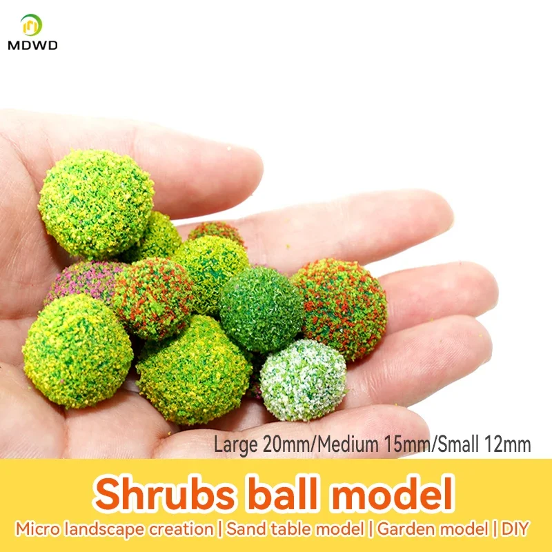 Handcrafted Miniature Tree และ Bush ชุดสําหรับ DIY Garden Diorama - 10 ชิ้น Miniature Creative Hobbies Building Blocks Cluster