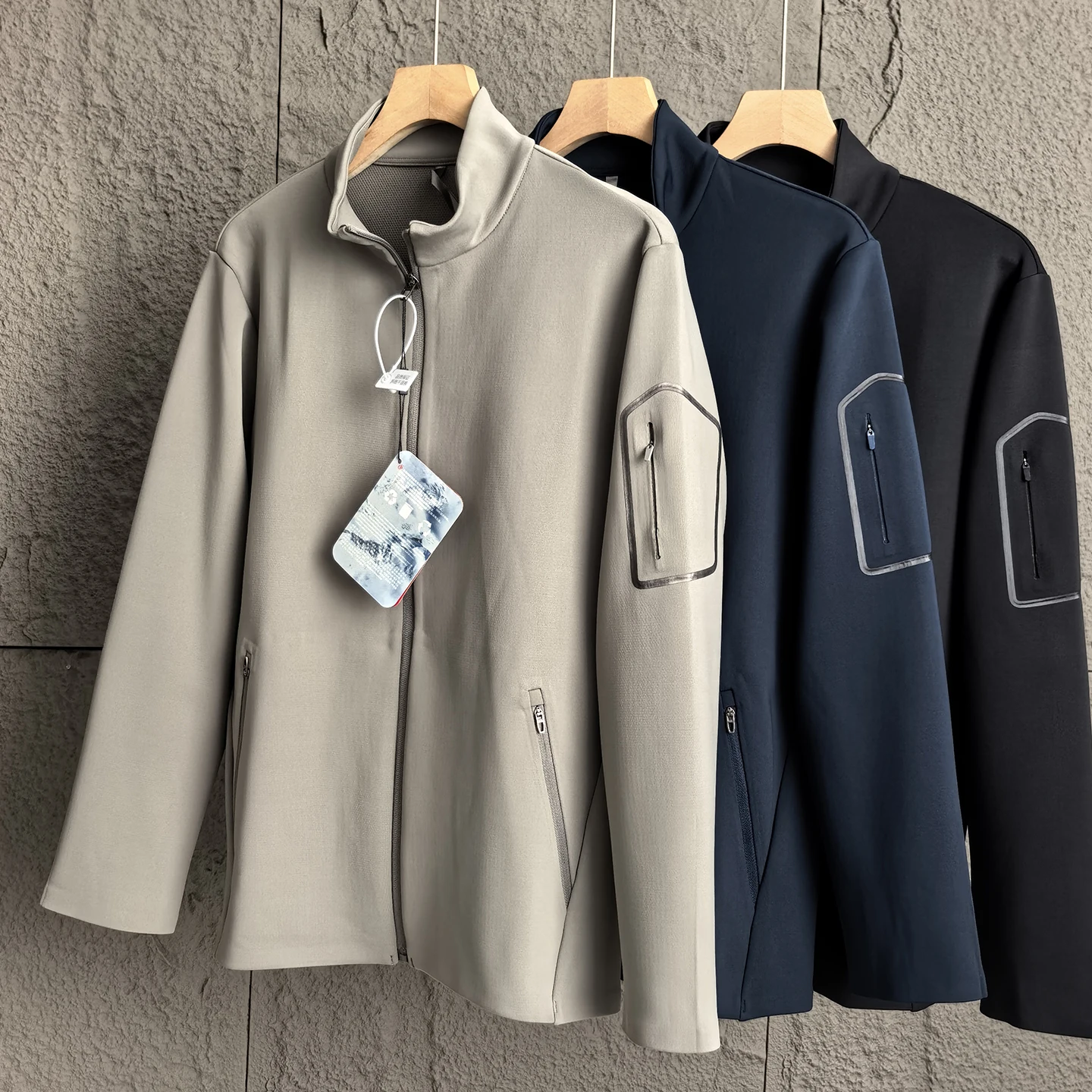 

Мужская функциональная куртка на молнии для активного отдыха, ветрозащитная, дышащая, повседневная, с воротником-стойкой, осенняя, для спорта и отдыха