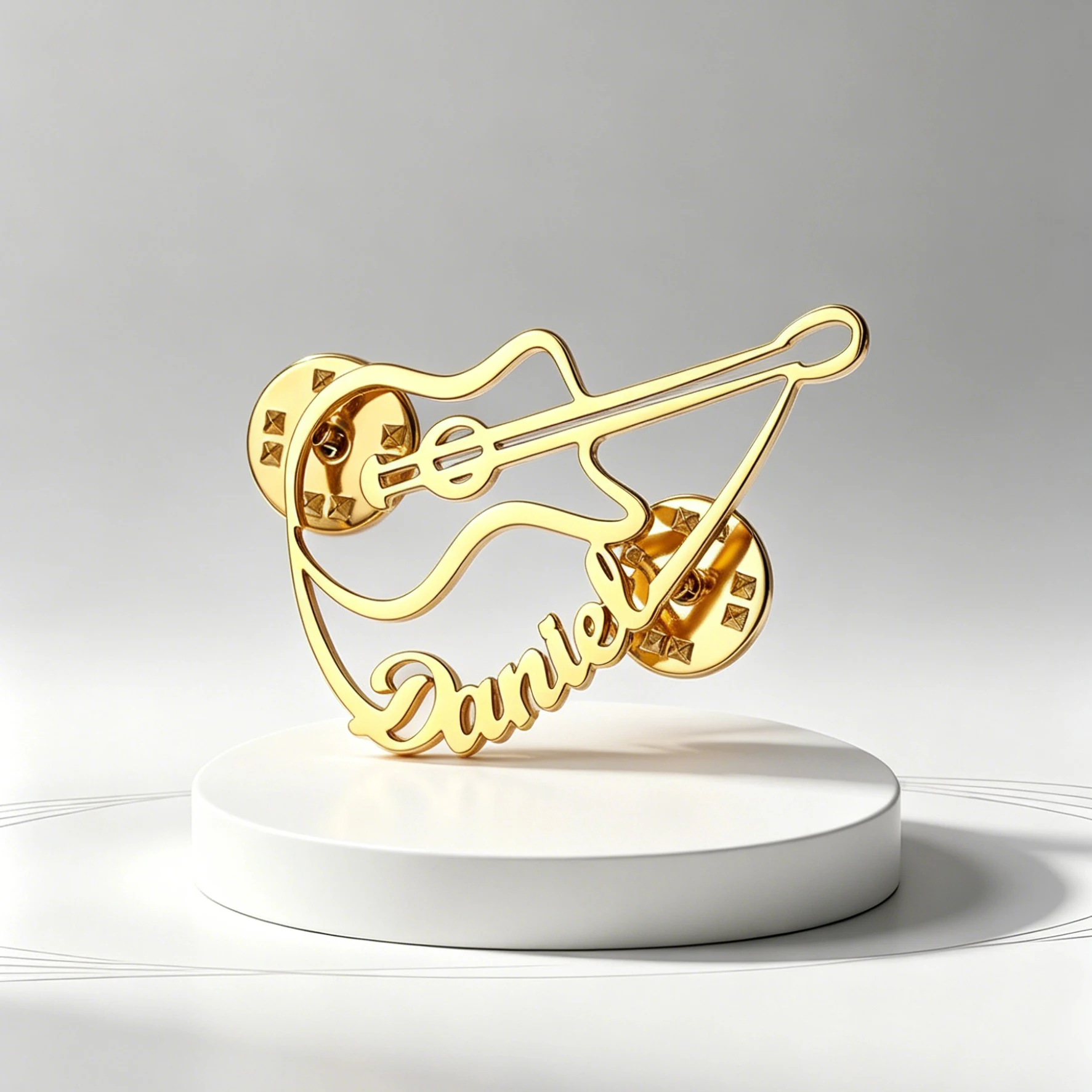 Musical Instrument With Name - دبوس زينة على شكل كمان مخصص