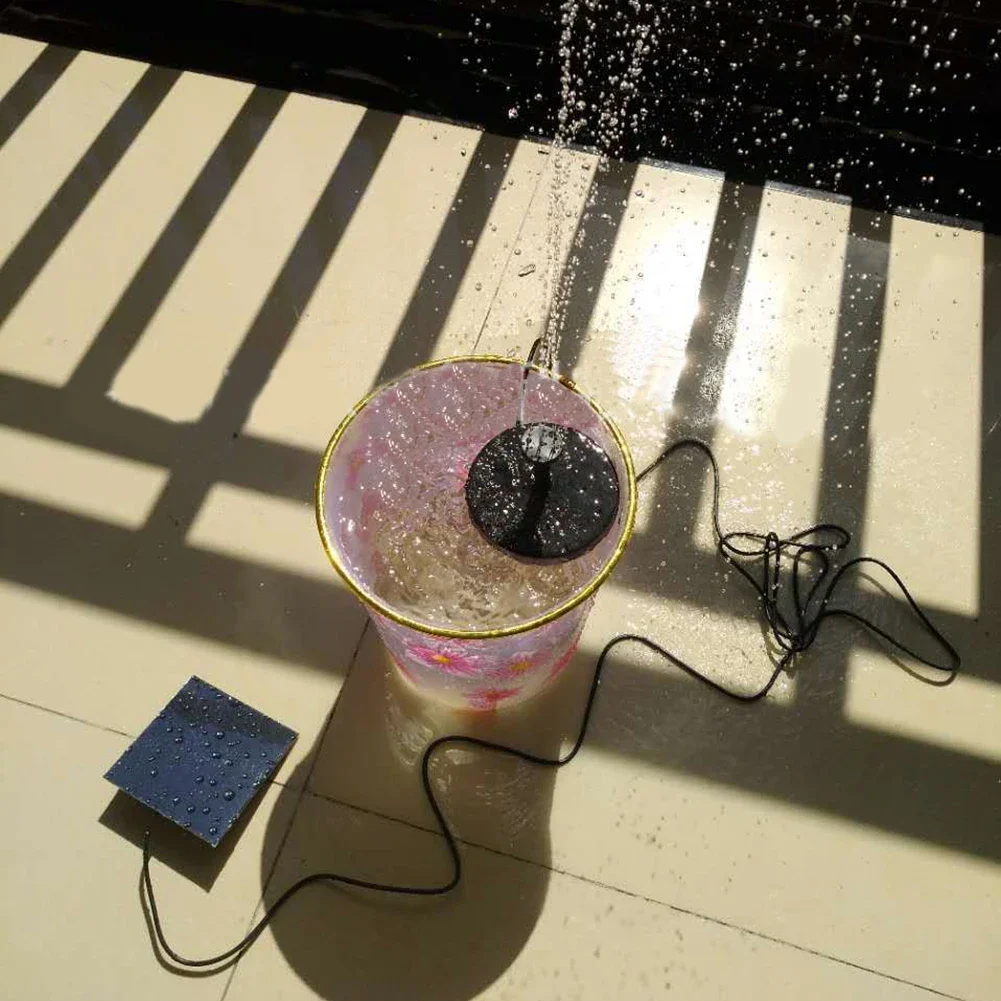 Bomba de estanque de agua Solar de fácil instalación con 6 boquillas, filtro de bomba de agua, accesorios decorativos portátiles para fuente de