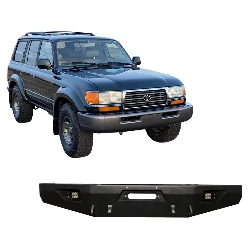 

New aftermarket Steel Car Bumper Fog Light Cut-Outs for TOYOTA LC80 Auto Body Kits Accessories for Upgrade Replacement Purpose