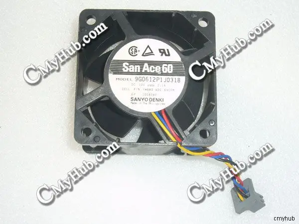 For DELL PowerEdge 2950 9G0612P1J0318 YW880-A00 69CFM DC12V 2.1A PR272 60x60x38mm 4pin Cooling Fan