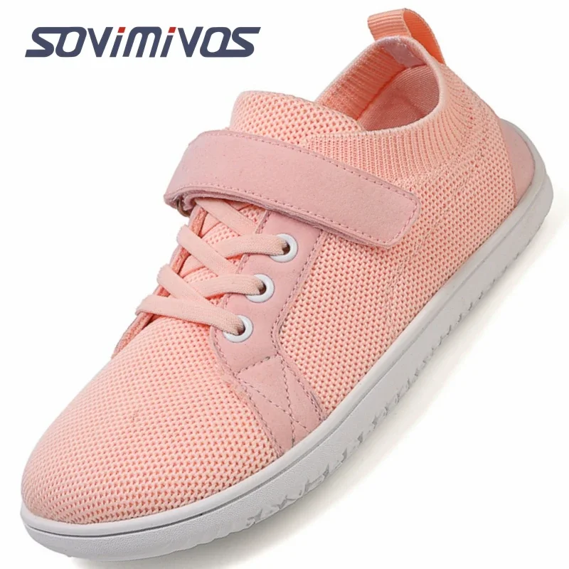 

Girls Sneakers Pink Mesh Lightweight Casual Running Shoes Barefoot Trail Outdoor Sports Shoe Childrens Tennis Shoes for Girl