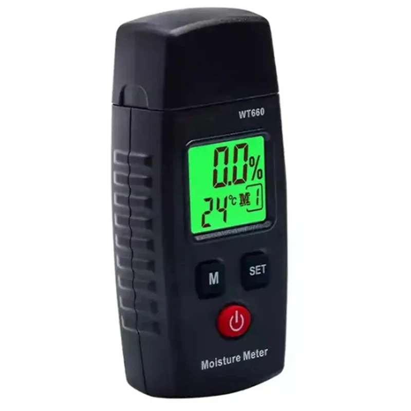 ABKO-medidor de humedad de madera, Detector de humedad Digital tipo Pin, Detector de fugas de agua, medidor de humedad portátil para madera, paredes