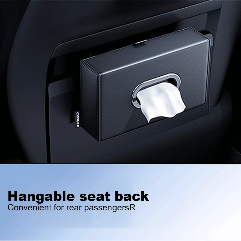 PU Leather Sun Visor Hanging Napkin Pater Towel Organizer Highend Holder Car Mounted Sunshade Tissue Box