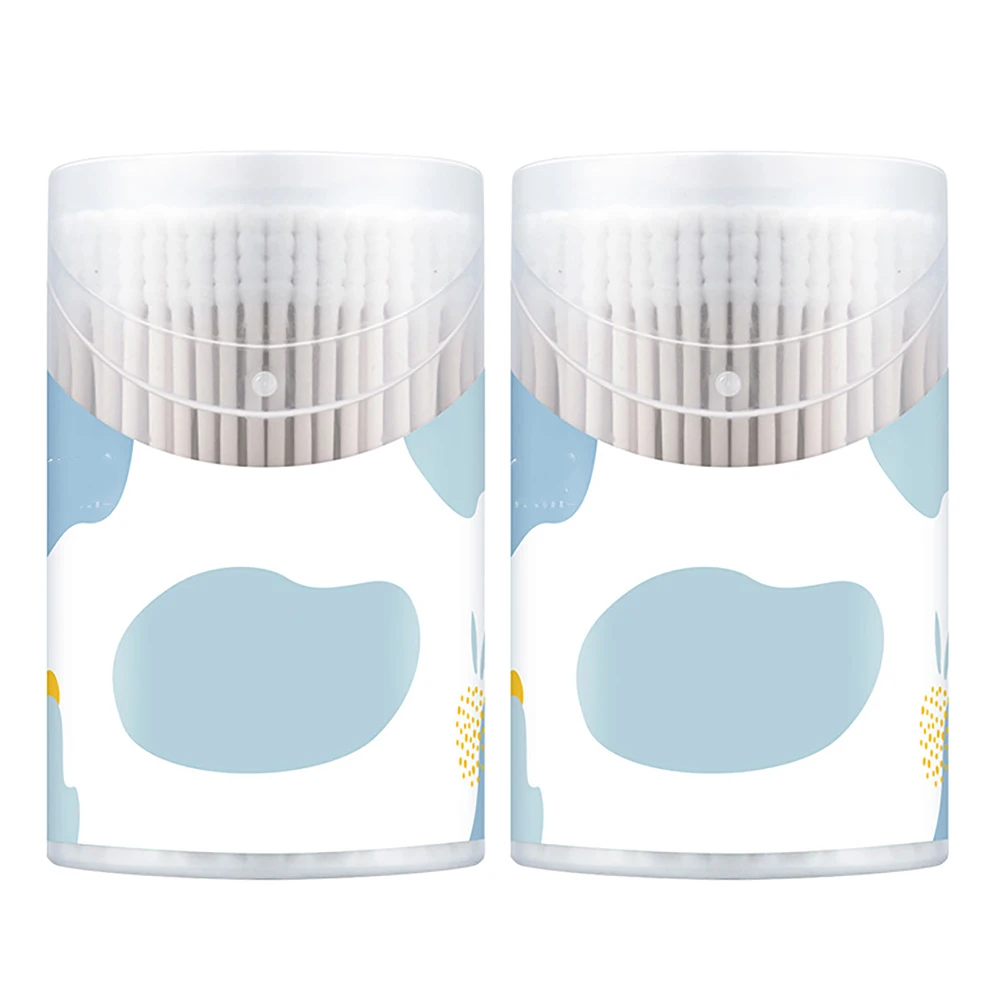 

400pcs Baby Cotton Swabs 2 Boxes Paper Stick Double-ended Cleaning for Baby Care Household Personal Electronic
