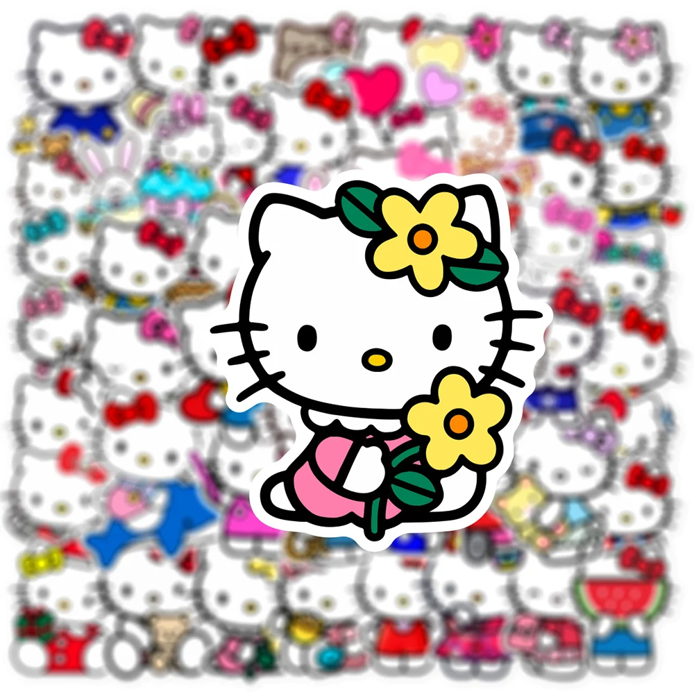 

10/30/50pcs Sanrio Series Cute Hello Kitty Stickers Kawaii Cartoon Graffiti Kids Sticker Toy Decals for Phone Diary Water Bottle