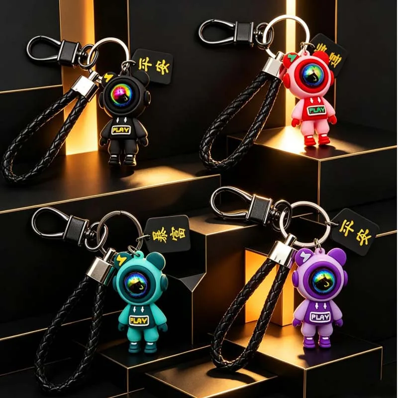 Interior Decor Accessories High-end Starry Sky Keychain Cartoon Cute Car Keychain Boy Keychain Pendant Key Gift ,Christmas gift