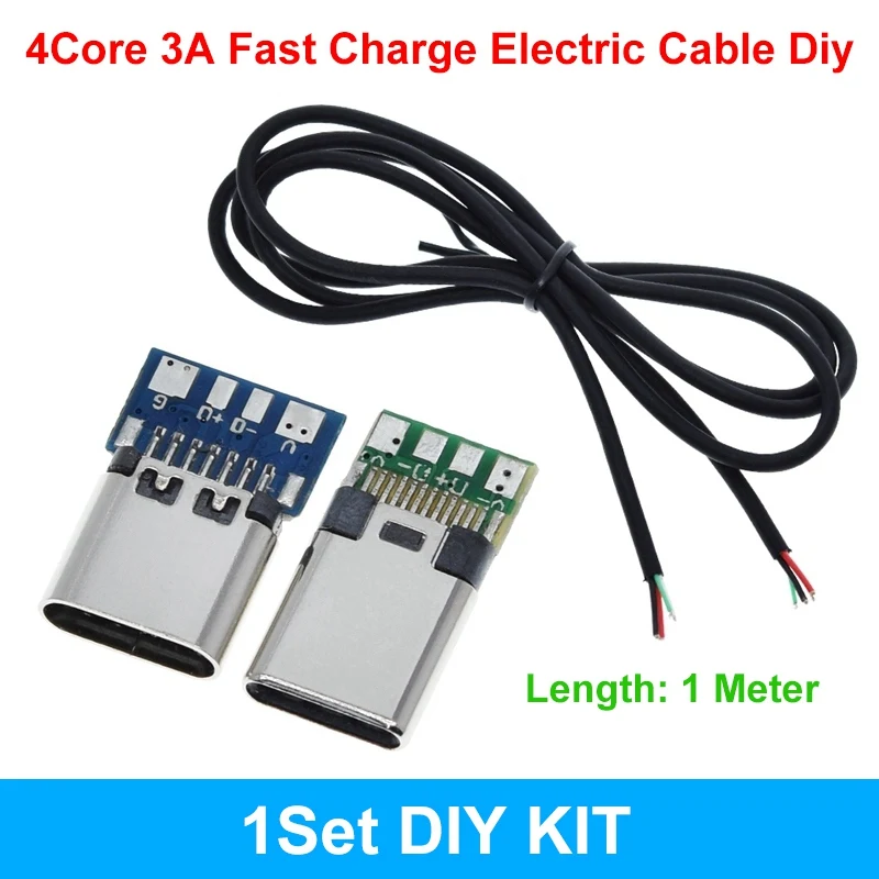 chenyang USB C DIY Anschluss USB 3.1 Typ C 24Pin Stecker und Buchse chenyang USB C DIY Anschluss USB 3.1 Typ C 24Pin Stecker und Buchse