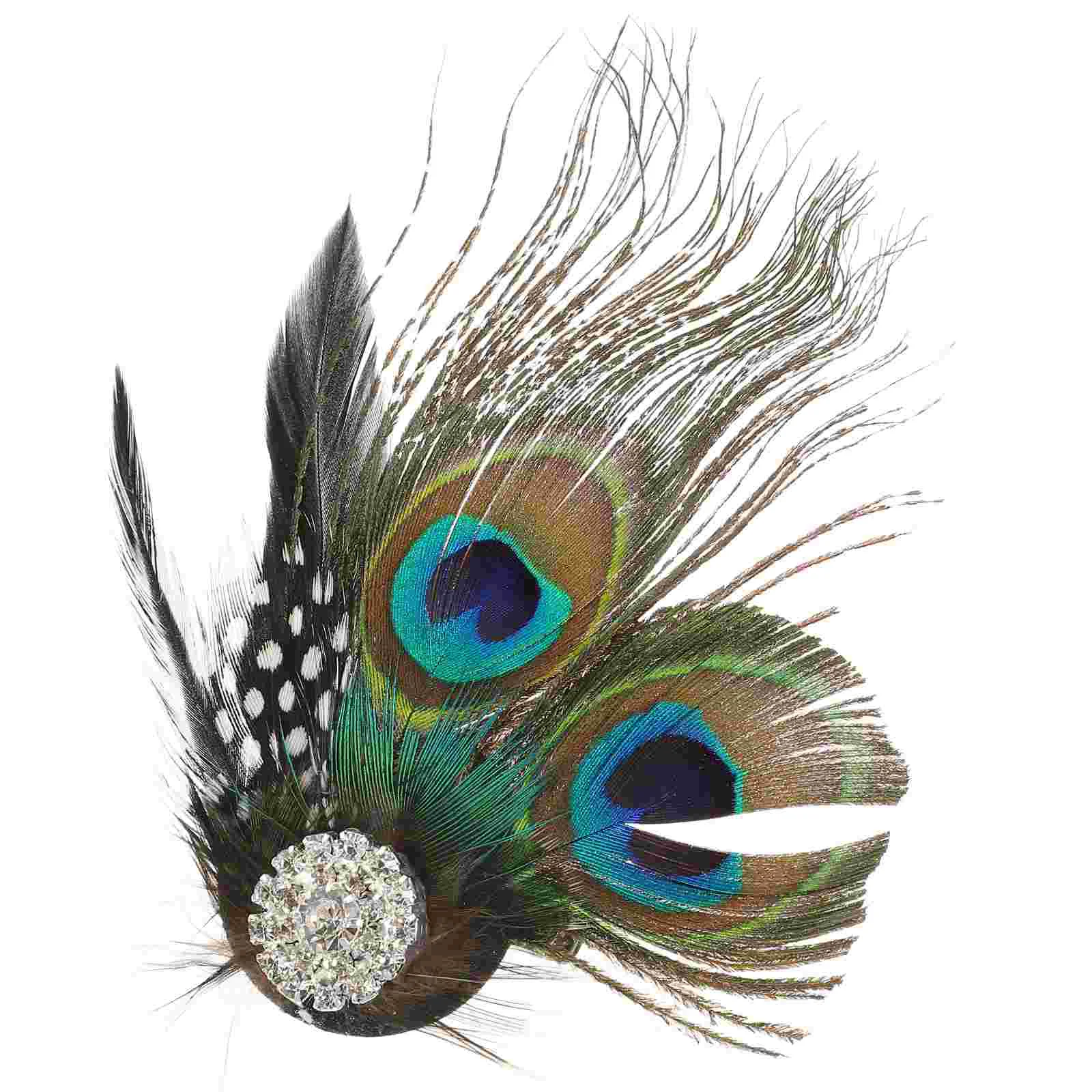 

Womens Hair Accessories U154-1 Beautiful Peacock Decor Clip Pin Headgear Vintage